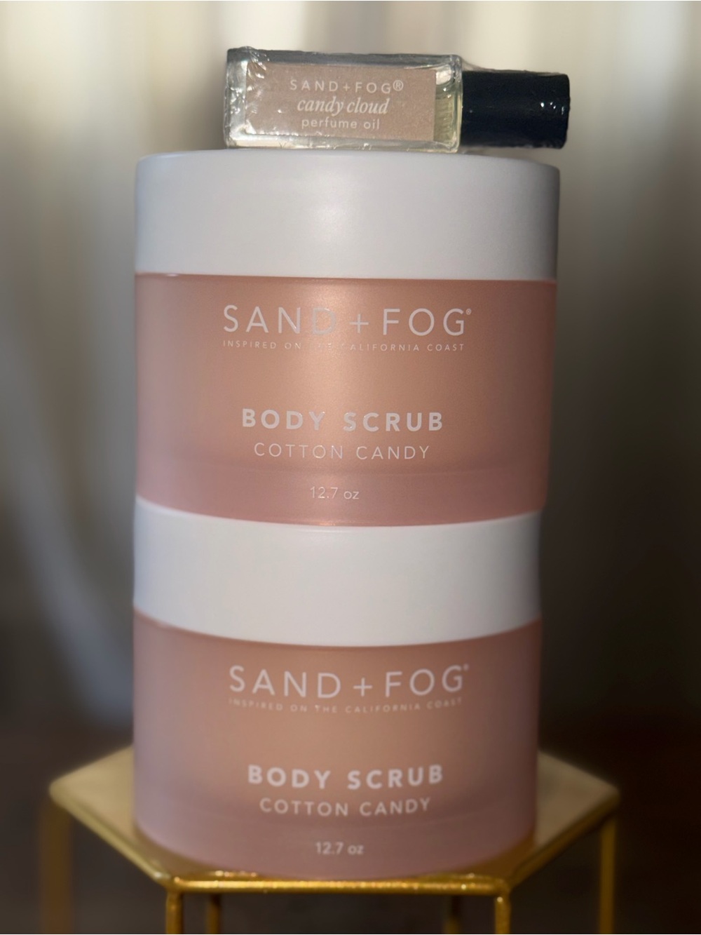 Sand + Fog Cotton Candy Body Scrub & Candy Cloud Oil Set